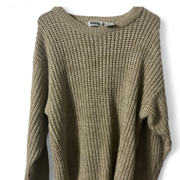 Basic Editions Taupe Crew Neck Sweater - Picture 1 of 3